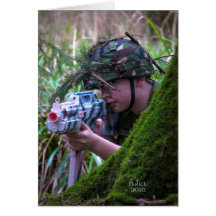 Cartão do menino de Nerf