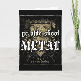 Cartão do metal de Rock=Life "YE Olde Skool"