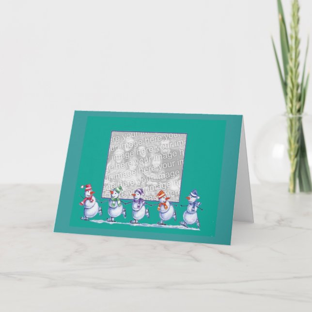 Cartão do modelo do boneco de neve (Frente)