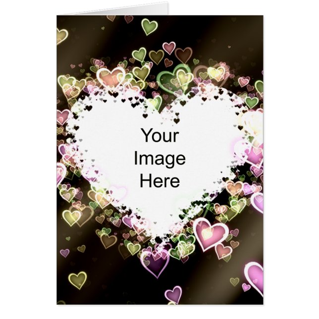 Cartão do modelo do coração (Frente)