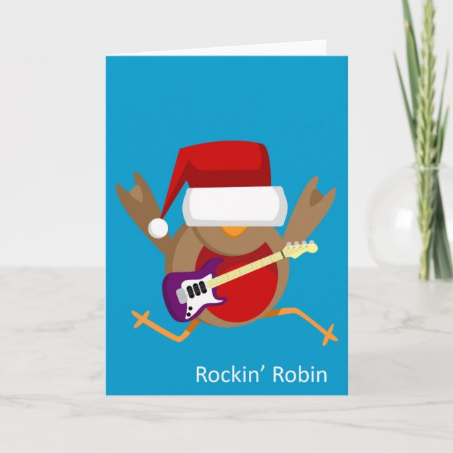 Cartão do Natal de "Rockin" Robin (Frente)