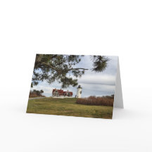 Cartão do Natal do farol de Cape Cod