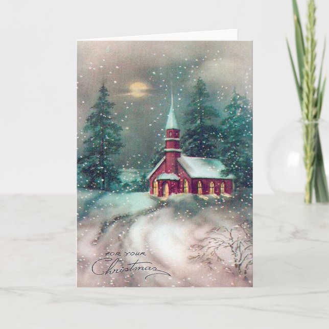 Cartão do natal vintage (Frente)