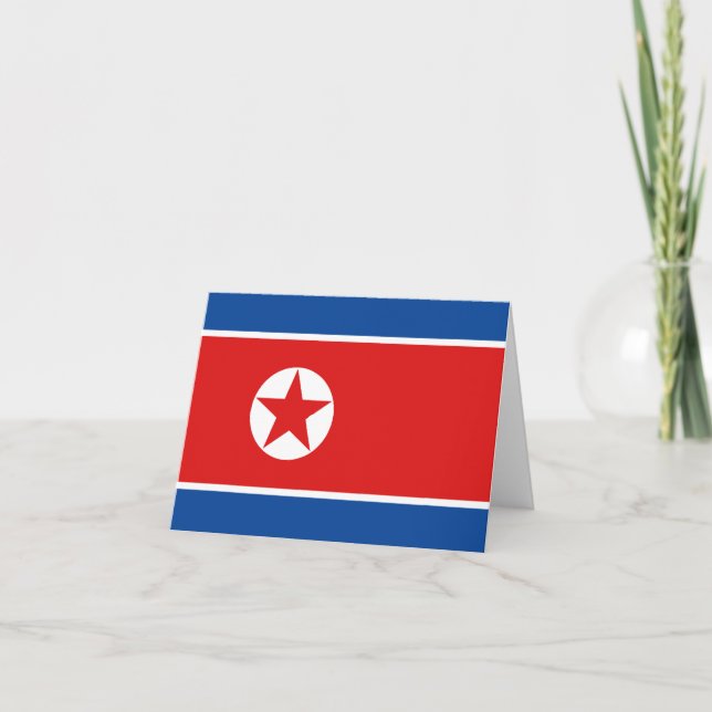 Cartão do Norte da Bandeira da Coreia do Norte (Frente)
