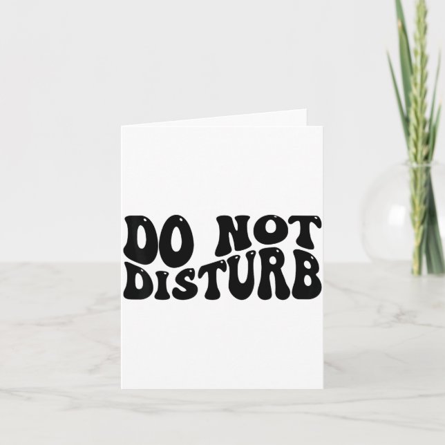 Cartão Do Not Disturb  (Frente)