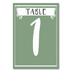 Cartão do número da mesa - 1