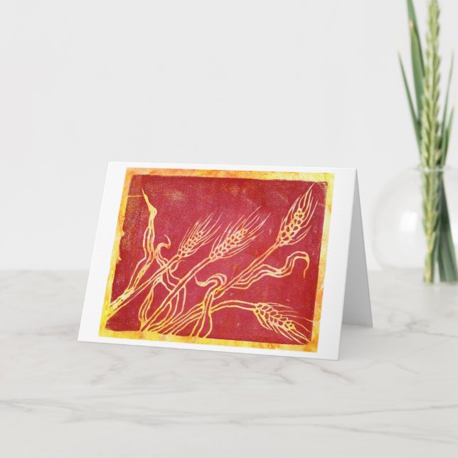 Cartão do ouro do outono (Frente)