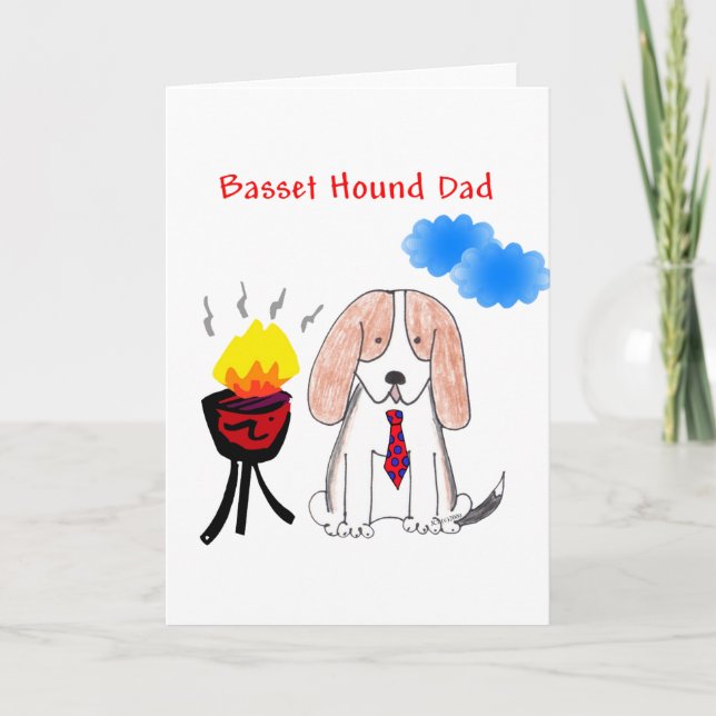 Cartão do pai de Basset Hound (Frente)