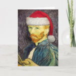 Cartão do papai noel de Van Gogh<br><div class="desc">Auto-retrato de Vincent van Gogh. Não pode ser historicamente exato.</div>