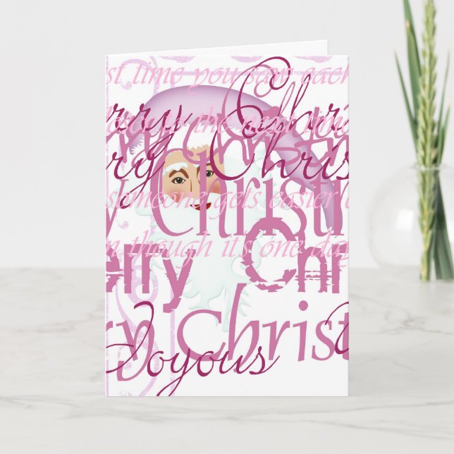 Cartão do papai noel do Feliz Natal (Frente)