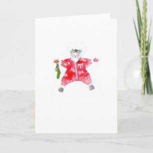 Cartão do Papai Noel Ho Ho Ho