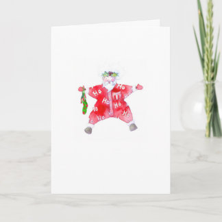 Cartão do Papai Noel Ho Ho Ho