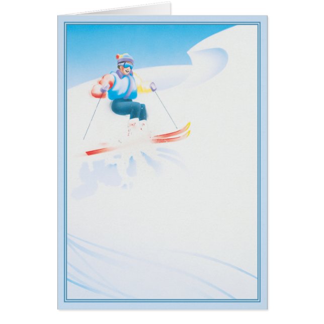 Cartão © do partido do esqui (Frente)