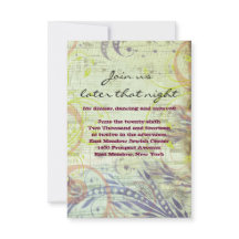 Cartão do Partido MUSICAL Bat Mitzvah RED POPPY