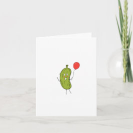 Cartão do pepino, cartão do pepino verde fofo