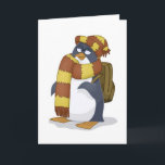 Cartão do pinguim<br><div class="desc">Tem um lenço e um chapéu do inverno e uma trouxa… e eu não sabem por que.  Se você faz,  talvez você quererá enviar a alguém este cartão.</div>
