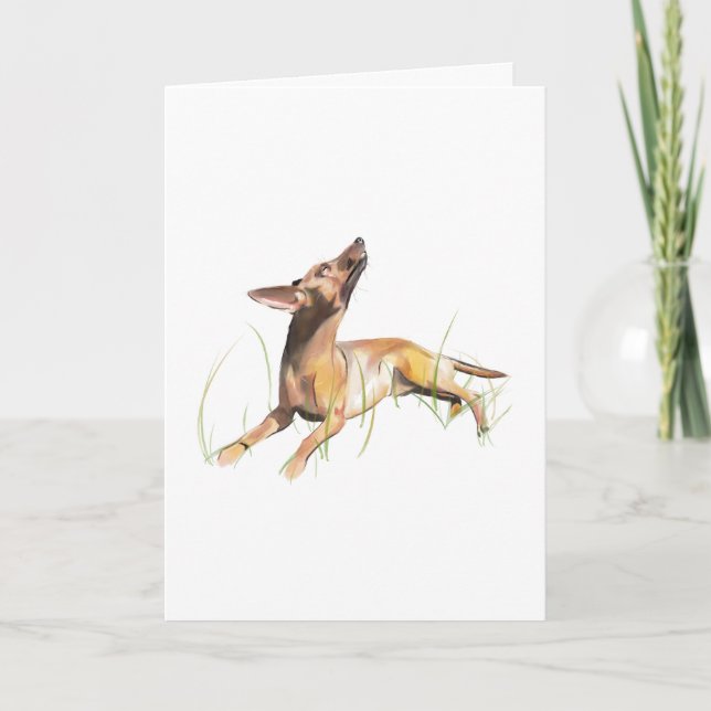 Cartão do Pinscher Miniatura, Personalizado (Frente)
