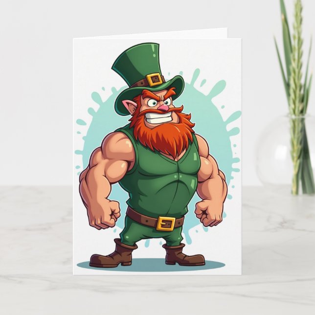 Cartão do Poder do Leprechaun de St. Patrick (Frente)
