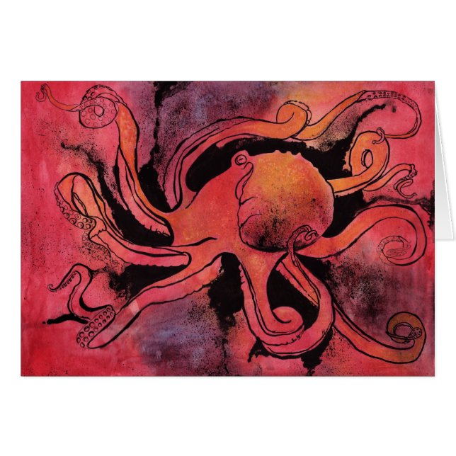 Cartão do polvo (Frente Horizontal)