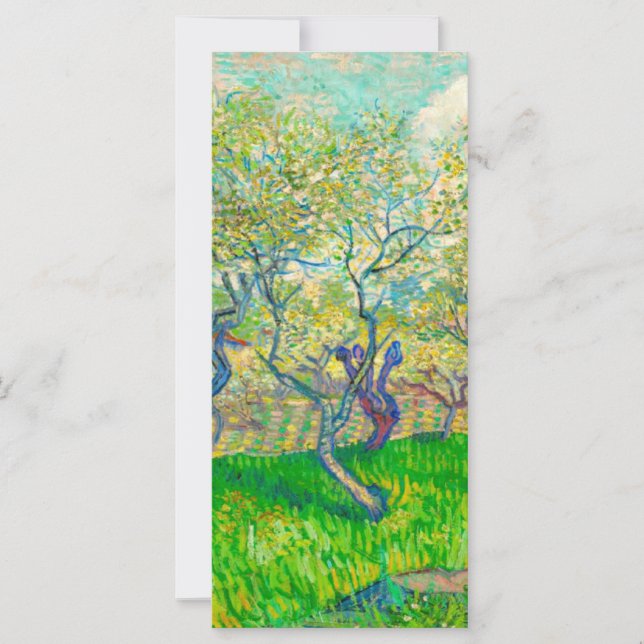 Cartão do Pomar em Flor de Vincent van Gogh (Frente)