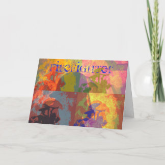 Cartão do pop art do sapador-bombeiro