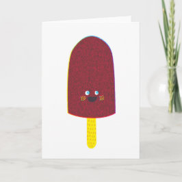 Cartão do Popsicle do chocolate