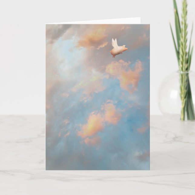 cartão do porco do vôo (Frente)