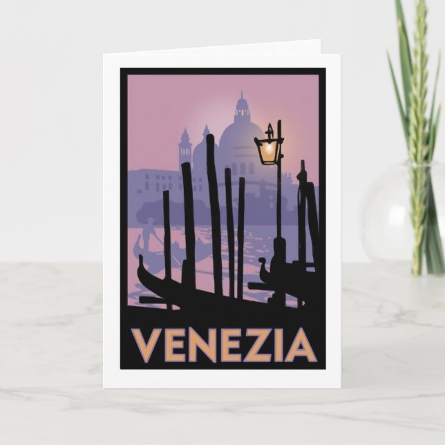 Cartão do poster de Veneza (Frente)