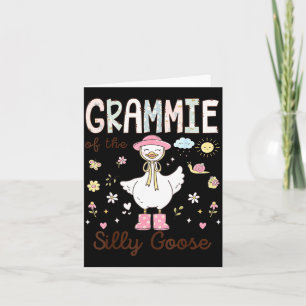 Cartão Do Primeiro Aniversário da Família Silly Goose da