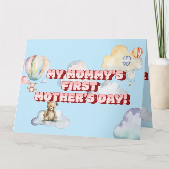Cartão do Primeiro Dia das Mães da Mamãe (Frente)