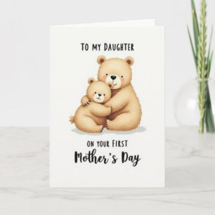 Cartão do Primeiro Dia das Mães Urso