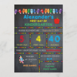 Cartão do Primeiro Dia do Jardim de Infância BOY,Q