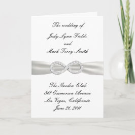Cartão do Programa de Casamento Branco Infinito do