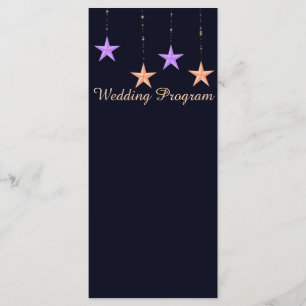 Cartão do Programa de Casamento das Estrelas da N