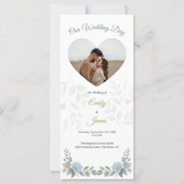 Cartão do Programa de Casamento de Cores de Água F