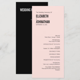 Cartão do Programa de Casamento de Tipografia Simp