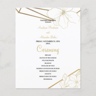 Cartão do Programa de Casamento Dourado.
