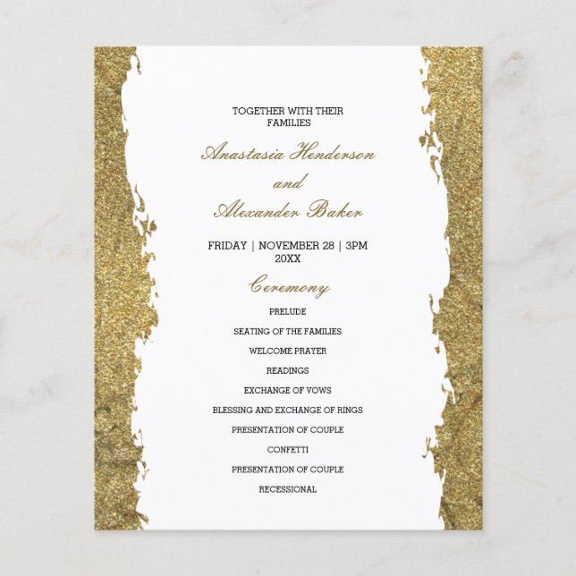 Cartão do Programa de Casamento Dourado. (Frente)