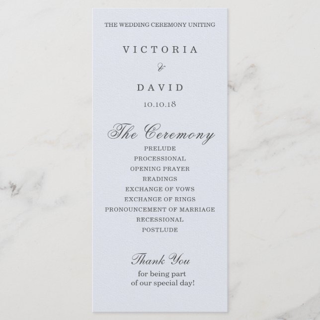 Cartão do Programa de Casamento Florestal Encantad (Frente)