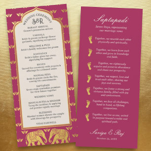 Cartão do Programa de Casamento Indígena e Hindu p