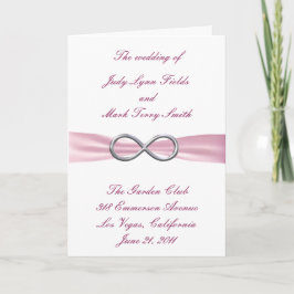 Cartão do Programa de Casamento Infinito Rosa