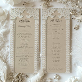 Cartão do Programa de Cerimônia de Casamento Islâm