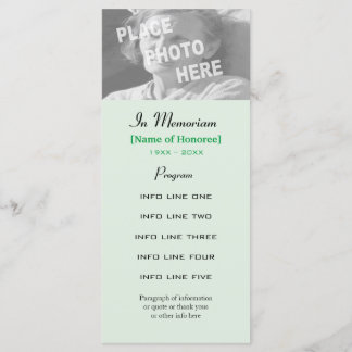 Cartão do programa de fotografia do serviço memori