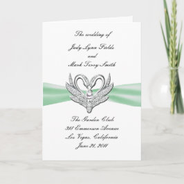 Cartão do Programa do Green Ribbon Silver Swans