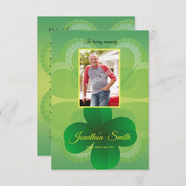 Cartão do Programa Memorial (Frente/Verso)