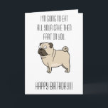Cartão do Pug<br><div class="desc">Adicione seu fraseio feito sob encomenda a este design usando "editam as caixas deste modelo do design" no lado de righthand do artigo, ou clicam o azul "personalizam-no" botão para arranjar o texto, mudam-nos as pias batismais e as cores e para adicionar igualmente a informações adicionais ou as imagens a...</div>
