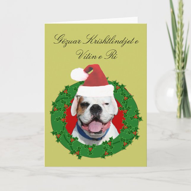 Cartão do pugilista de Gëzuar Krishtlindjet e (Frente)