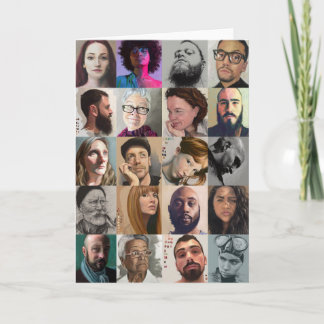 Cartão do retrato da arte - desenho & pintura