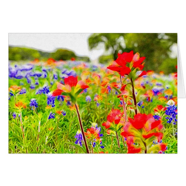 Cartão do retrato do Wildflower (Frente Horizontal)