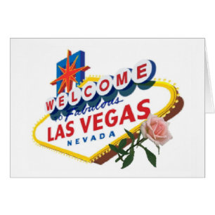 Cartão do rosa do rosa de Las Vegas